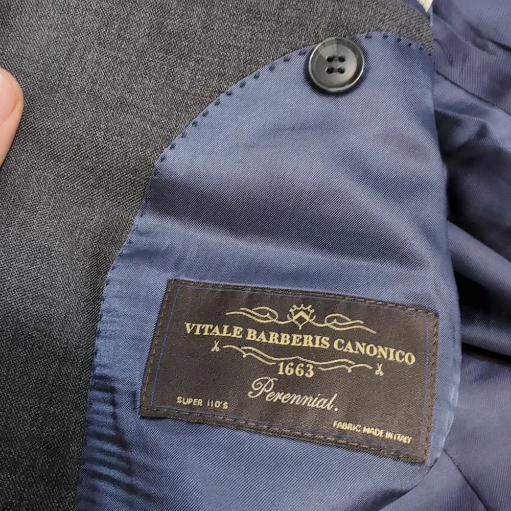 Suitsupply‎ Pure Super 110's Vitale Barberis Canonico Blazer Men's U.S. 48L Gray